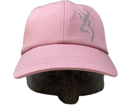 Browning® Faline Spangle Buckmark Logo Twill Snapback Hat - Pink / Rhinestone
