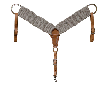 Mustang Manufacturing® BAMTEX Bamboo Cord Breast Collar - Grey