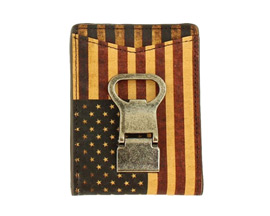 M&F Western Products® Men's Nocona Vintage USA Flag Money Clip Wallet