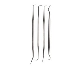 SE® 4Pc Double Ended Stainless Steel Pick Set
