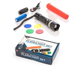 SE® Deluxe 5-Watt Rechargeable Flashlight Set