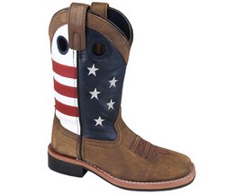 Smoky Mountain Stars & Stripes Child's Western Boot - Vintage Brown