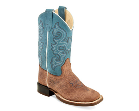 Old West® Kid's Goodyear Welted Western Boots - Blue