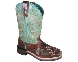 Smoky Mountain Boots® Youth's Wildflower Western Boots - Turquoise