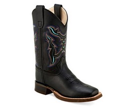 Old West® Kid's Goodyear Welted Western Boots - Black