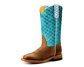 Macie Bean Kid's Western Boots - Pecan / Turquoise