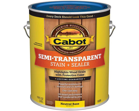 Cabot® #16306 1-gallon Semi-Transparent Neutral Base Deck & Siding Stain