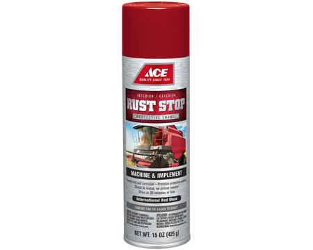 Ace® Machine & Implement Rust Stop Gloss Spray Paint - International Red