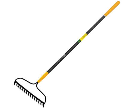 John Deere® 66 in. 15-Tine steel Bow Rake with Fiberglass Handle