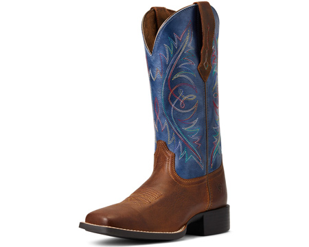 Ariat® Women's Round Up Wide Square Toe StretchFit Western Boot - Sassy Brown