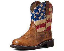 Ariat® Women's Fatbaby™ Heritage Patriot Western Boots - Crackled Turmeric
