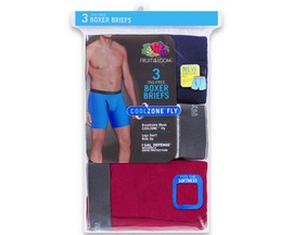 Fruit of the Loom® Men's Assorted Eversoft® CoolZone® Fly Boxer Briefs - 3 pack