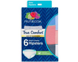 Fruit of the Loom® Girls' Assorted True Comfort 360° Stretch Hipster Underwear - 6 pack