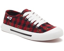 Rocket Dog® Women's Jumpin Red Plaid Floral Sneaker