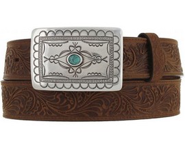 Tony Lama® Women's Navajo Spirit Paisley Tooled Leather Belt