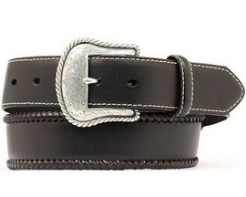 Nocona® Men's Top-Hand Laced Leather Belt - Black