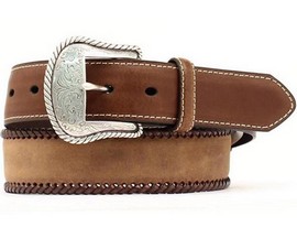Nocona® Men's Top-Hand Laced Leather Belt - Brown