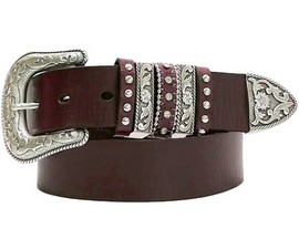 Nocona® Women's Smooth Brown and Multi-Keeper Leather Belt
