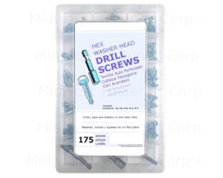 Midwest Fastener® Hex Washer Head Drill Screws - 175 count