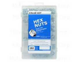 Midwest Fastener® Hex Nut Value Kit 192 Pieces