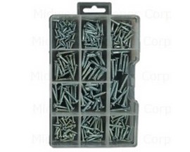 Midwest Fastener® Wood Screw & Sheet Metal Screw Kit 221 Pcs