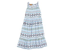 Wrangler® Girl's Sleeveless Southwestern Tiered Dress