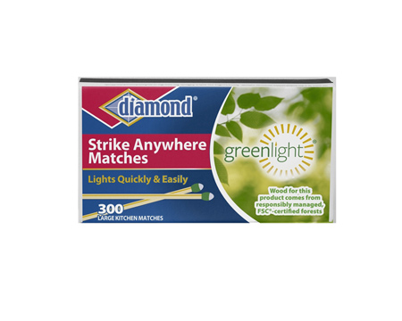Diamond® Greenlight Strike Anywhere Kitchen Matches 300 Count