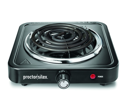Proctor Silex® 1200-watt Single Burner Electric Cooktop - Black
