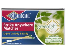 Diamond® Greenlight Strike Anywhere Kitchen Matches 300 Count