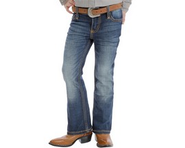 Wrangler® Girl's Premium Patch® Western Jeans - Medium Blue