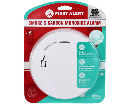 Resideo® First Alert 10-year Battery Operated Smoke & Carbon Monoxide Alarm - 1039868