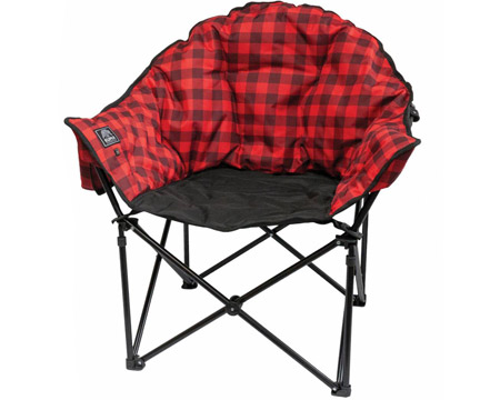 Kuma® Outdoor Gear Lazy Bear Heated Camp Chair - Red Plaid
