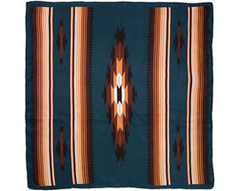 Wyoming Traders® 42 in. Aztec Wild Rag - Teal/Tan Silk Scarf