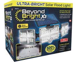 Beyond Bright® X3 Motion Activated LED Solar Flood Light