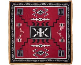 Wyoming Traders® 42 in. Aztec Wild Rag - Maroon/Black Silk Scarf