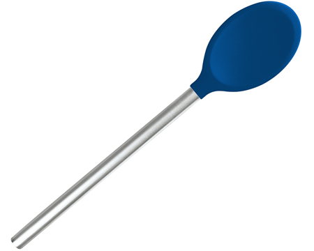Tovolo® Silicone Solid Spoon with Stainless Steel Handle - Indigo