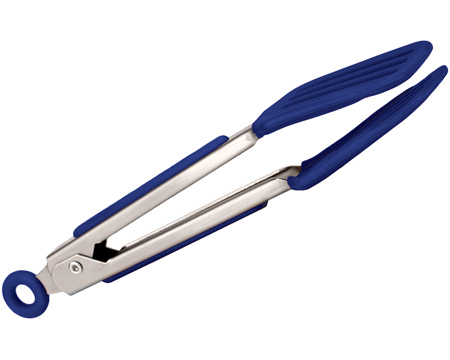 Tovolo® Mini Silicone Turner Tongs - Indigo