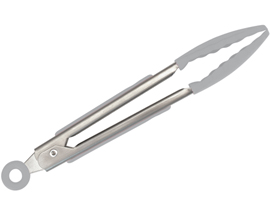 Tovolo® Mini Silicone Tongs - Oyster Gray