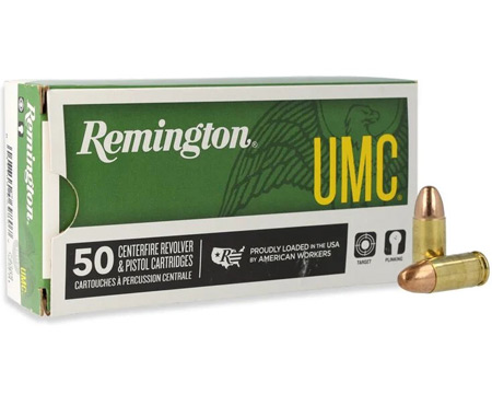 Remington® 9mm Luger UMC FMJ 115-grain Target Ammo - 50 rounds