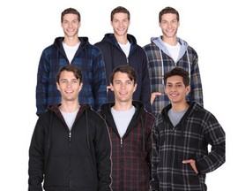 Maxxsel® Men's Reversible Poly Fleece Zipper Hoodie - Assorted Colors