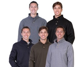 Maxxsel® Men's Heavy Duty Sherpa Bonded Waffle Henley - Assorted Colors