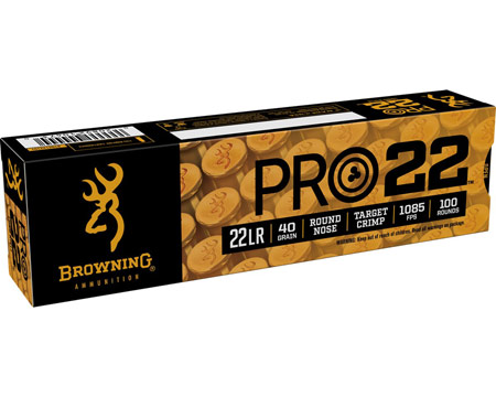 Browning® 22LR Pro 22 Target Crimp RN 40-grain Target Ammo - 100 rounds