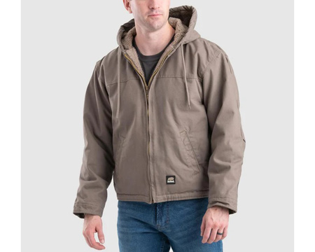 Washed Hooded Work Coat Mr