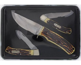 Uncle Henry® Limited Edition 3-piece Hunting Knife Gift Set with Staglon Handles