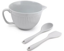 Brooklyn Steel Co. 3-piece Melamine Mixing Bowl Set - Gray