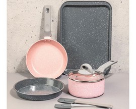 Brooklyn Steel Co. 6-piece Celeste Nonstick Cookware & Bakeware Set - Pink