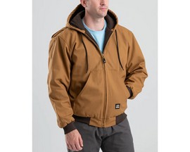 Berne® Men's Heritage Hooded Duck Active Work Jacket - Brown