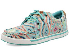 Twisted X® Women's Hooey® Loper Casual Shoe - Blue Aztec Multi