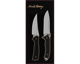 Uncle Henry® 2-piece Fixed Blade Hunting Knife Set with Sawcut™ Handles