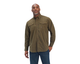 Ariat® Men's Rebar Flannel DuraStretch Work Shirt in Wren Heather